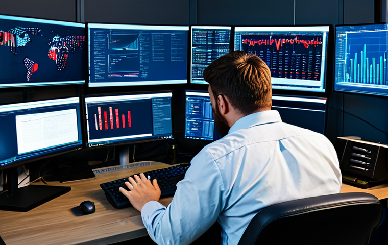 개인 기술 스택으로 커리어 전환하기 - **

A data analyst, fully clothed in business casual attire (blouse and slacks), analyzing charts an...